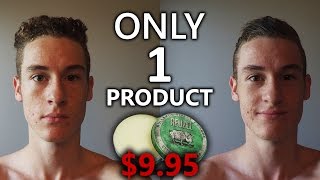 How to straighten curly hair for men with one product | Cheap and Easy | Anti Frizz (Reuzel pomade)