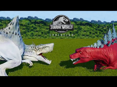 INDOMINUS REX AND MEGALODON HYBRID INDODON VS GODZILLA - DINOSAUR BATTLE || JURASSIC WORLD EVOLUTION