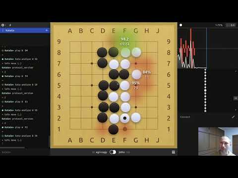 Go Game Analysis #001 9x9 Loosing by half a point due to an elementary endgame mistake