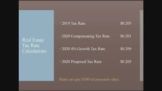 2020 Property Tax Rates Presentation