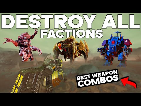Helldivers 2 - TOP 10 BEST WEAPON COMBOS FOR ALL FACTIONS - S-tier primary weapon build guide