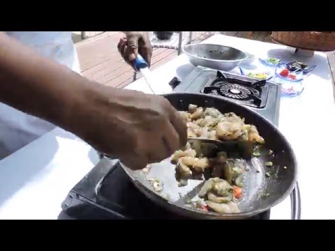 Jamaican Jerk Shrimp Recipe and Demonstation at Couples Negril
