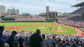 Wrigley Field from Section 214, Row 6, Seat 2