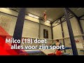 Trampolinespringer Milco Abrahams uit Oss moet deelname aan WK zelf ophoesten