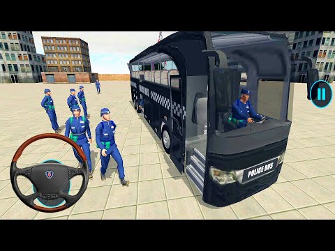 US Police Bus Coach Driving Simulator#4 - Offroad Police Soldier Transporter Bus Android Gameplay