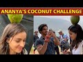 Watch Ananya Panday S Coconut Challenge With Ishaan Khattar On Khaali Peeli Set