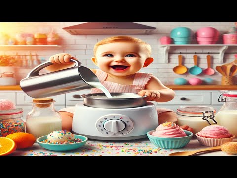 👶🍫🍦 Baby Niral Makes White Chocolate & Ice Cream ✨💖 Sweet Treats Adventure! 🍭🍨