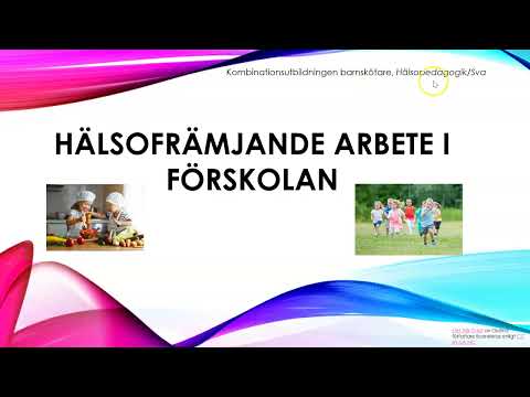 Hälsopedagogik: Hälsofrämjande arbete i förskolan