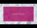 Janet Bates - appearance