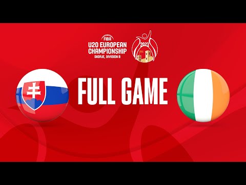 Slovakia v Ireland | Full Basketball Game | FIBA U20 European Championship 2023 - Division B