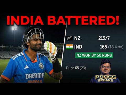 India BATTERED by 50 Runs! Shivam Dube Knock Goes in VAIN! | IND v NZ 4th T20I Review | Pdoggspeaks