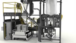 Bulk Bag Unloader and Bulk Container Filler are Integrated to Aid Down