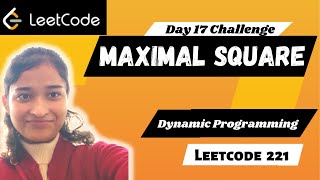 YouTube video 'Maximal Square 🔥| Leetcode 221 | DP | Space Optimized Approach'