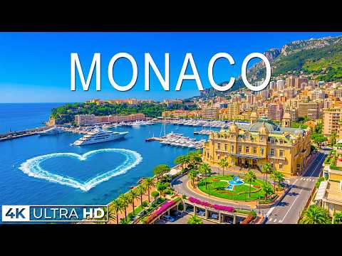 Monaco 🇲🇨 4K Drone Footage | Scenic Harbor, Luxury Yachts & Stunning Mediterranean Coast