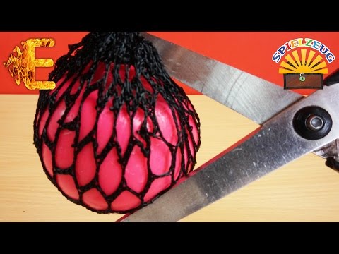 SQUISHY MESH BALL ZERSCHNEIDEN -  Schleim Glibber Experimente - Spielzeug aufschneiden deutsch