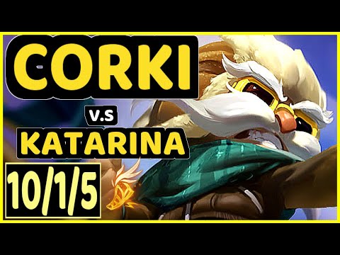 ABBEDAGGE (CORKI) vs KATARINA - 10/1/5 KDA MID CHALLENGER GAMEPLAY - EUW