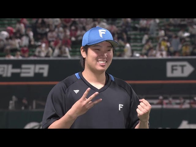ファイターズ・古林睿煬投手ヒーローインタビュー 10月19日 福岡ソフトバンクホークス 対 北海道日本ハムファイターズ