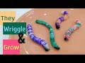 Tissue paper worms. Growing wriggly worms. Science experiment for kids. Step-by-step tutorial.