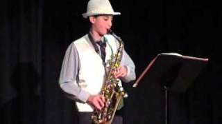 boy playing perdido on the saxophone