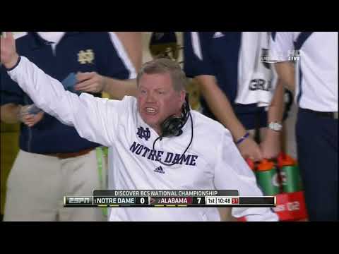 2012 BCS National Championship Notre Dame Fighting Irish vs Alabama Crimson Tide