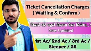 Train Ticket Cancellation Charges Irctc 2024 | Waiting and Confirm Refund Rules of Railway | Hindi