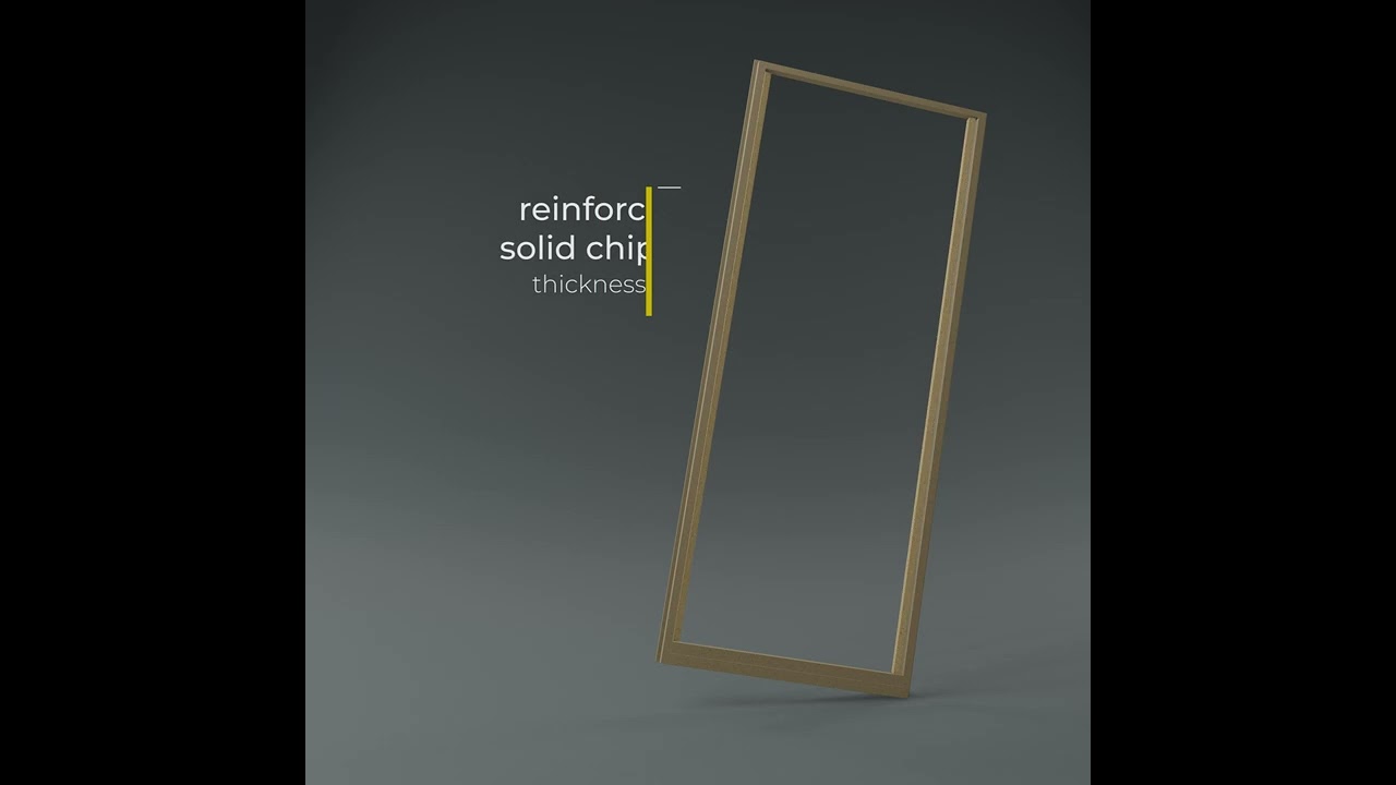 Door construction - Reinforced tubular chipboard