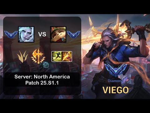 Viego Jungle vs Teemo - NA Server - Patch 25.S1.1