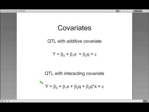 Special Topics in QTL Analysis: Covariates