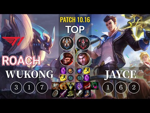 T1 Roach Wukong vs Jayce Top - KR Patch 10.16