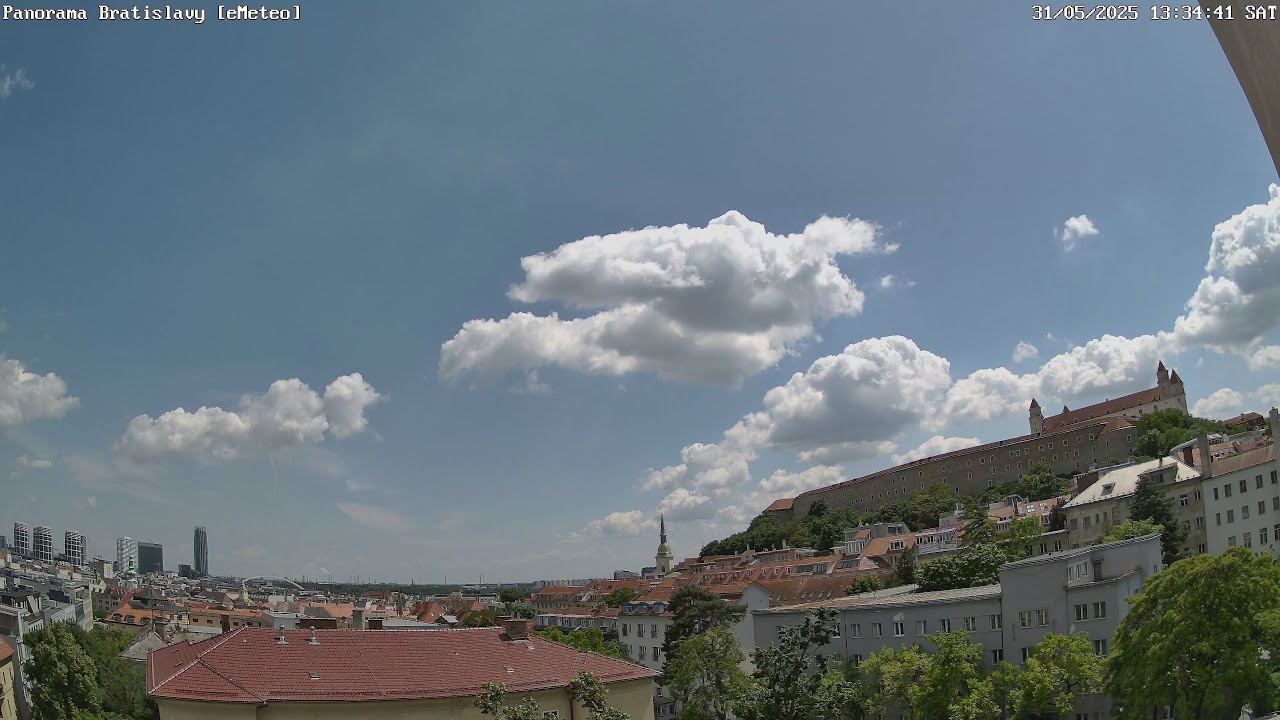 Live webcam view of Bratislava Old Town Panorama