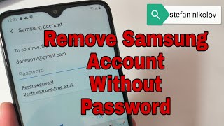 How to Remove Samsung Account from Samsung A10 SM-A105F, Without password.