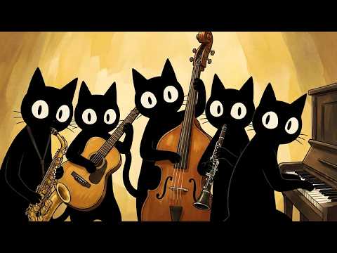 Black Cats Groove: Uplifting Jazz Band for Productive Work