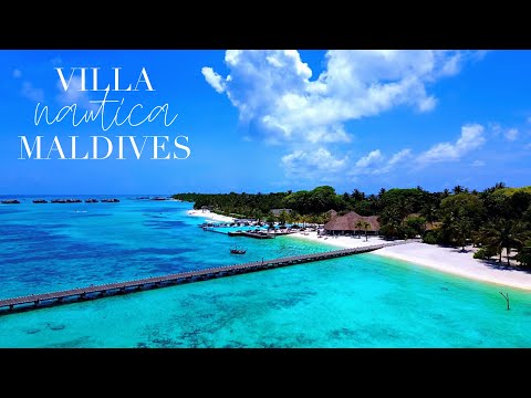 [4K] Villa Nautica Paradise Island Maldives || Full Island Tour || Ocean Beach Pool Villa 🐚🐠🌴