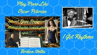 How to play jazz piano like Oscar Peterson - broken 10ths lesson