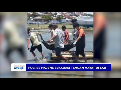 POLRES MAJENE EVAKUASI TEMUAN MAYAT DI LAUT