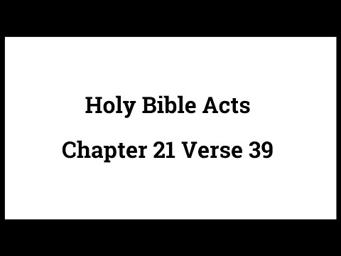 Holy Bible Acts 21:39