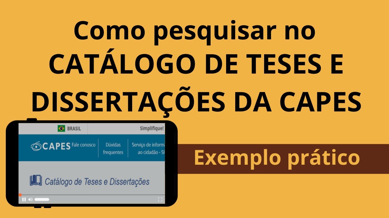 Como Pesquisar no Catálogo de Teses e Dissertações da Capes - Exemplo Prático Passo a Passo