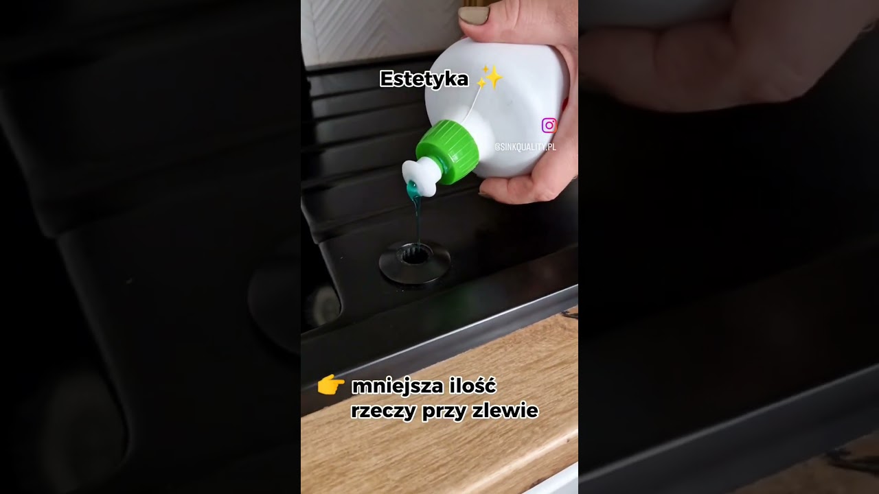 Minimalizm wokół zlewu, tylko z dozownikiem wpuszczanym!