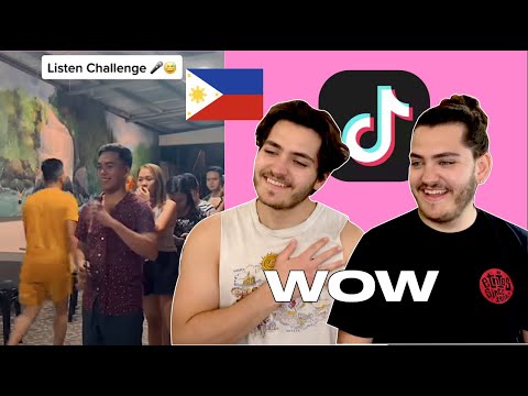NO WAY! 🇵🇭  | Twin Musicians REACT | Filipino 'LISTEN' pass the mic CHALLENGE | TikTok