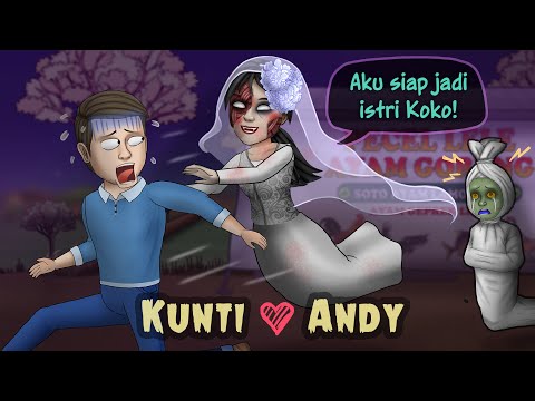 Kuntilanak naksir Andy, Pocong Patah Hati #HORORKOMEDI | Kartun Lucu, Kartun Hantu, Animasi Horror