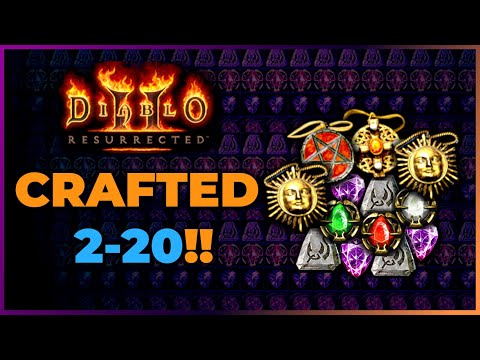 Awesome Barb Amulet and 2-20! 50 Caster Amulets Craft - Diablo 2 Resurrected