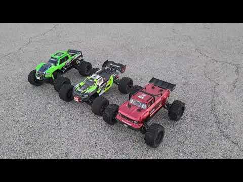 Arrma Kraton 8s Arrma Outcast 8s and Traxxas xmaxx 8s, run and comparison!!!!