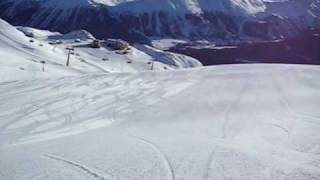 preview picture of video 'Skiing down famous Corviglia St. Moritz Switzerland'