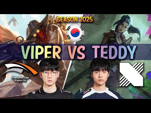HLE Viper vs DRX Teddy - Viper JHIN vs Teddy CAITLYN ADC - Patch 15.4 KR Ranked | lolrec
