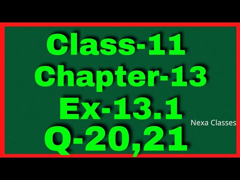 Ex-13.1 Q-20,21 Class 11 ( Limits and Derivatives ) NCERT Math