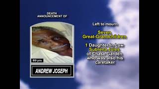 Andrew Joseph ~ Long Obituary