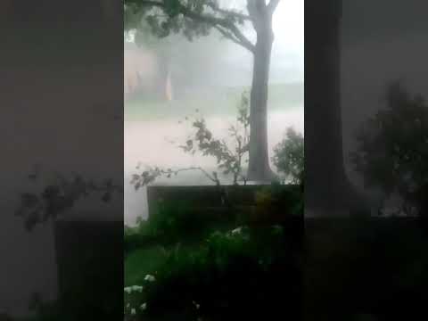 Asi se habia desatado la lluvia en la localidad de vicuña mackenna en la pcia de córdoba 22/2/26