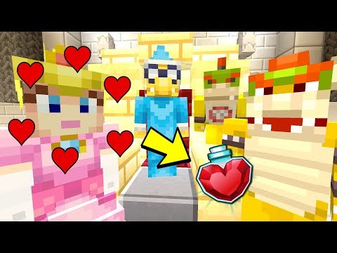 PEACH DRINKS A LOVE POTION! *IN LOVE WITH BOWSER!* | Super Mario Series | Minecraft [263]