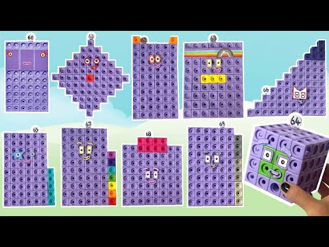 Numberblocks 60-69 | DIY Make Your Own Numberblocks | Bigger Numbers For Kids