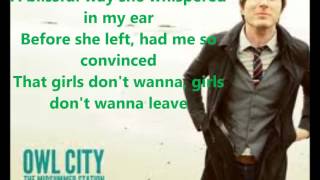 Owl City -  I Hope You Think Of Me (Lyrics)